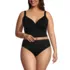Women's Plus Size DDD-Cup Sweetheart Wrap Midkini Top , Front