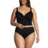 Women's Plus Size V-Neck Wrap Midkini Top, Front