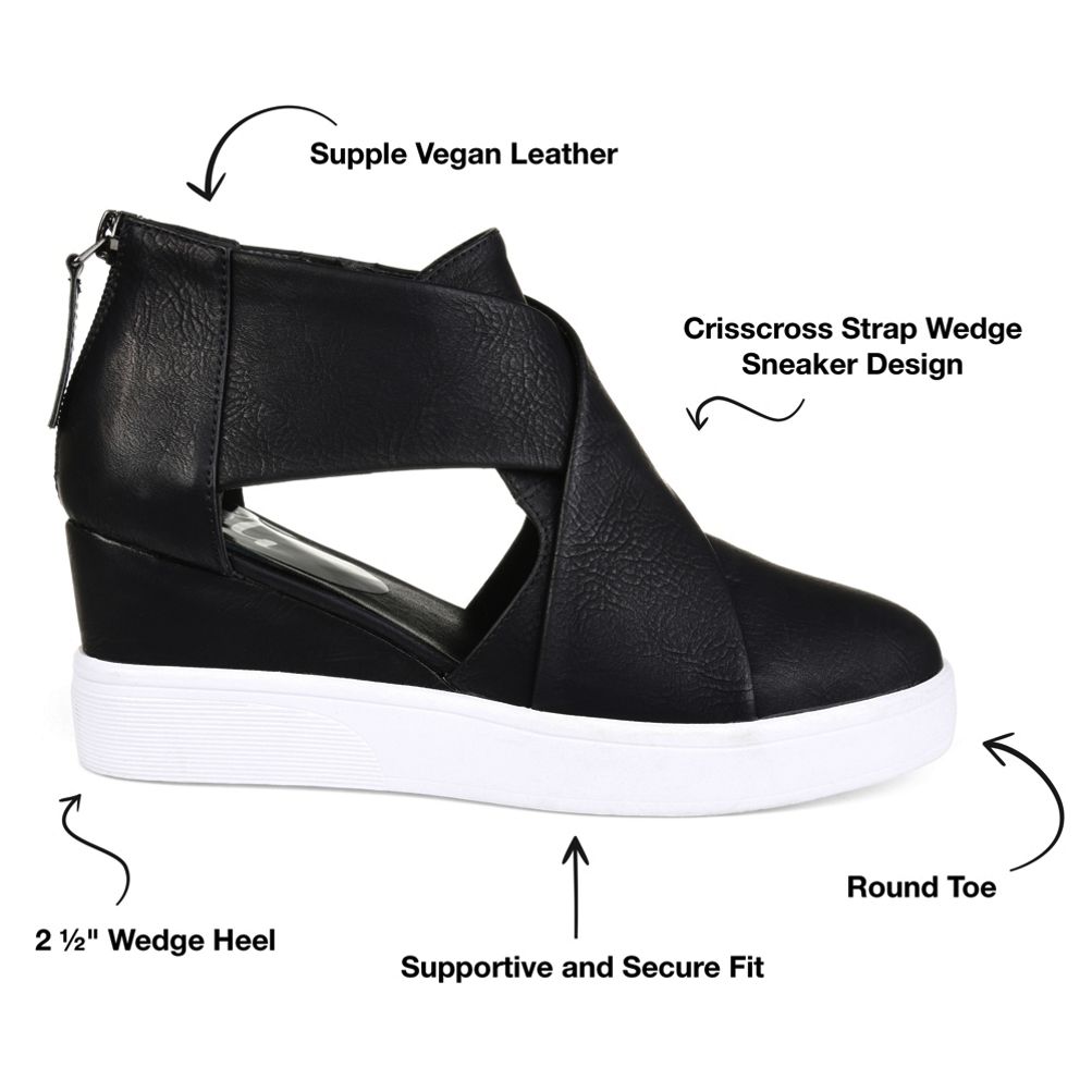 Journee Collection Women's Seena Cutout Wedge Sneakers