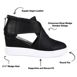 Journee Collection Women's Seena Cutout Wedge Sneakers, alternative image