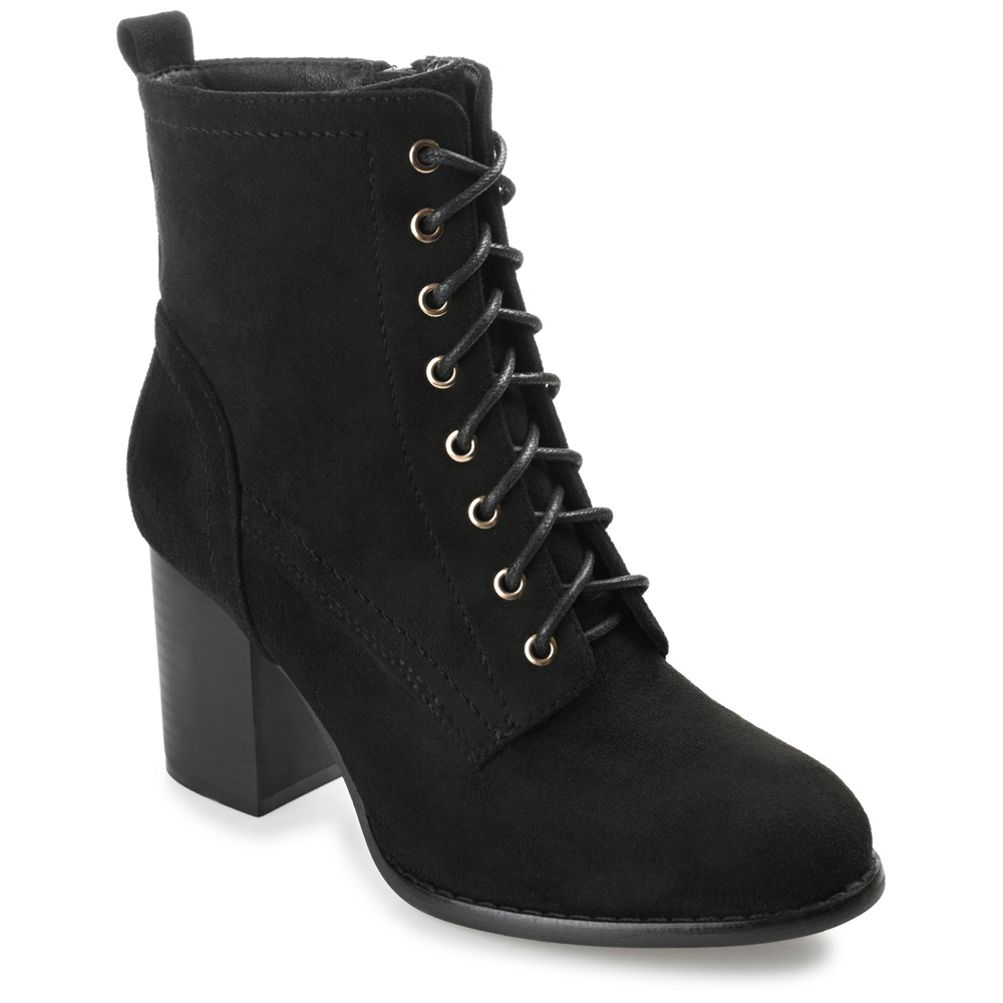 Journee Collection Women s Baylor Stacked Heel Ankle Boots Lands