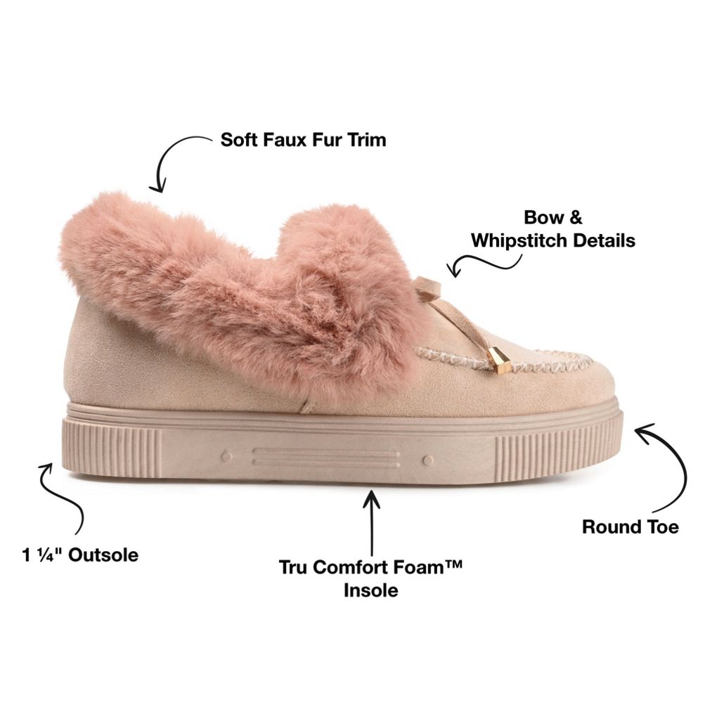 Bamboo faux best sale fur moccasin slipper