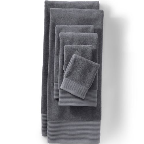 Chic Home Jacquard Turkish Cotton Bath Towel 3 Piece Set in Grey
