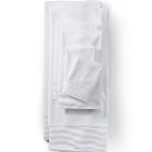 Lands' End Organic Cotton Hand Towel - White