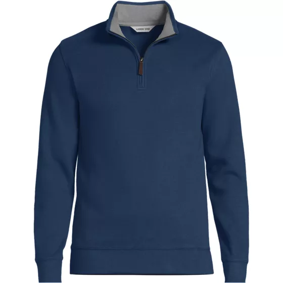 School Uniform Men's French Rib Quarter Zip Pullover Shirt - primary