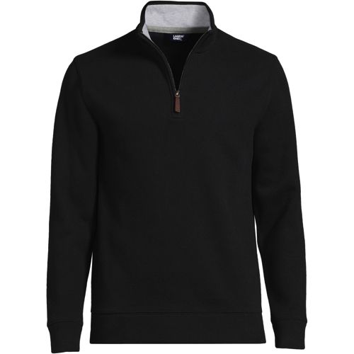 Men's French Rib Quarter Zip Pullover Shirt | Lands' End