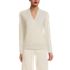 Women's Cashmere Long Sleeve Wrap Sweater, Front