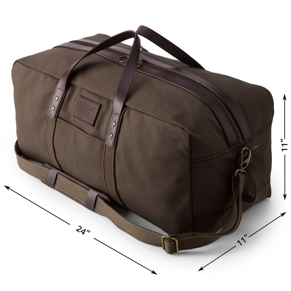 Heavy Duty Waxed Canvas Duffle Bag Carry-on Size