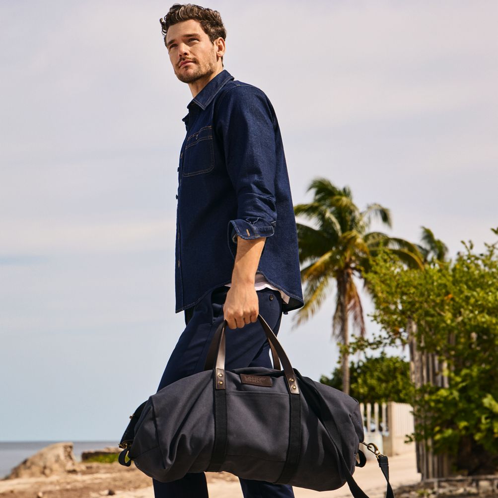 J.Crew: Waxed Canvas Duffel Bag For Men