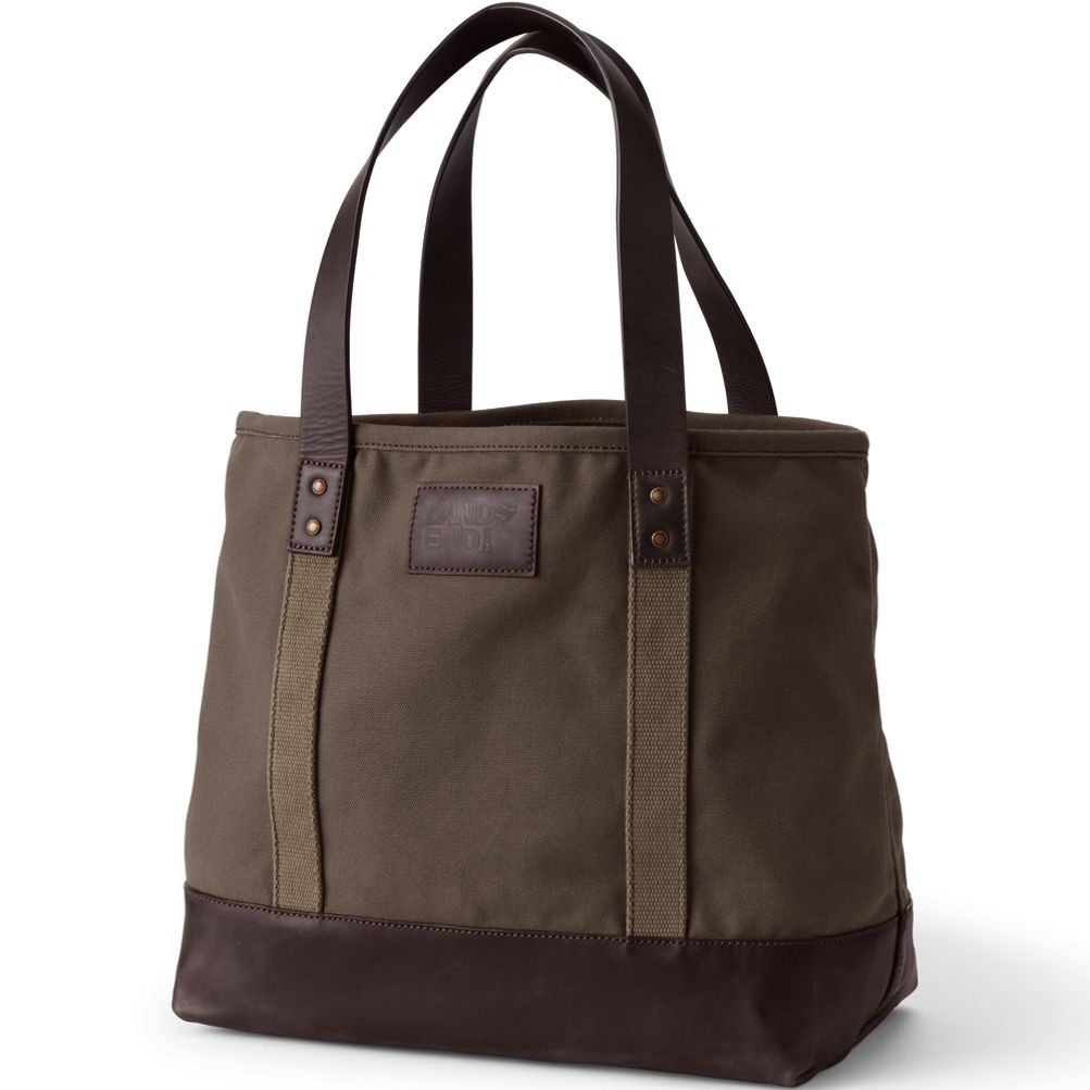 Lands end waxed canvas duffle online