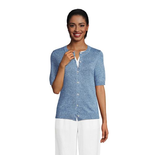 Linen Blend Cardigan Lands' End