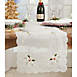 Saro Lifestyle Embroidered Holly and Ribbon Christmas 16''x54'' Table Runner, alternative image