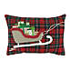 Saro Lifestyle Christmas Sleigh Plaid Decorative Throw Pillow, alternative image