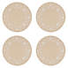 Saro Lifestyle Embroidered Snowflakes Round Cotton Placemats - Set of 4, alternative image
