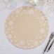 Saro Lifestyle Embroidered Snowflakes Round Cotton Placemats - Set of 4, alternative image