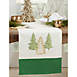 Saro Lifestyle Embroidered Christmas Trees 16''x72'' Table Runner, alternative image