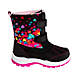 Rugged Bear Kids Multi Color Hearts Black Winter Snow Boots, alternative image