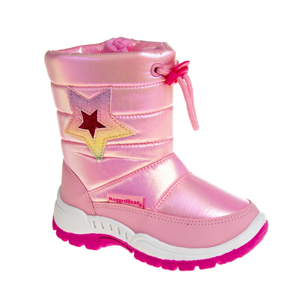 Kids pink snow clearance boots