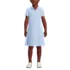 School Uniform Girls Short Sleeve Mesh Pleated Polo Dress, Front