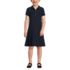 Girls Plus Short Sleeve Mesh Pleated Polo Dress, Front