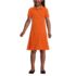 School Uniform Girls Short Sleeve Mesh Pleated Polo Dress, Front