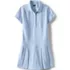 School Uniform Girls Short Sleeve Mesh Pleated Polo Dress, Front
