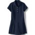 Girls Plus Short Sleeve Mesh Pleated Polo Dress, Front