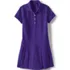 School Uniform Girls Short Sleeve Mesh Pleated Polo Dress, Front