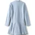 Girls Long Sleeve Mesh Pleated Polo Dress, Back