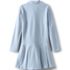School Uniform Girls Long Sleeve Mesh Pleated Polo Dress, Back