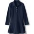 Girls Long Sleeve Mesh Pleated Polo Dress, Front