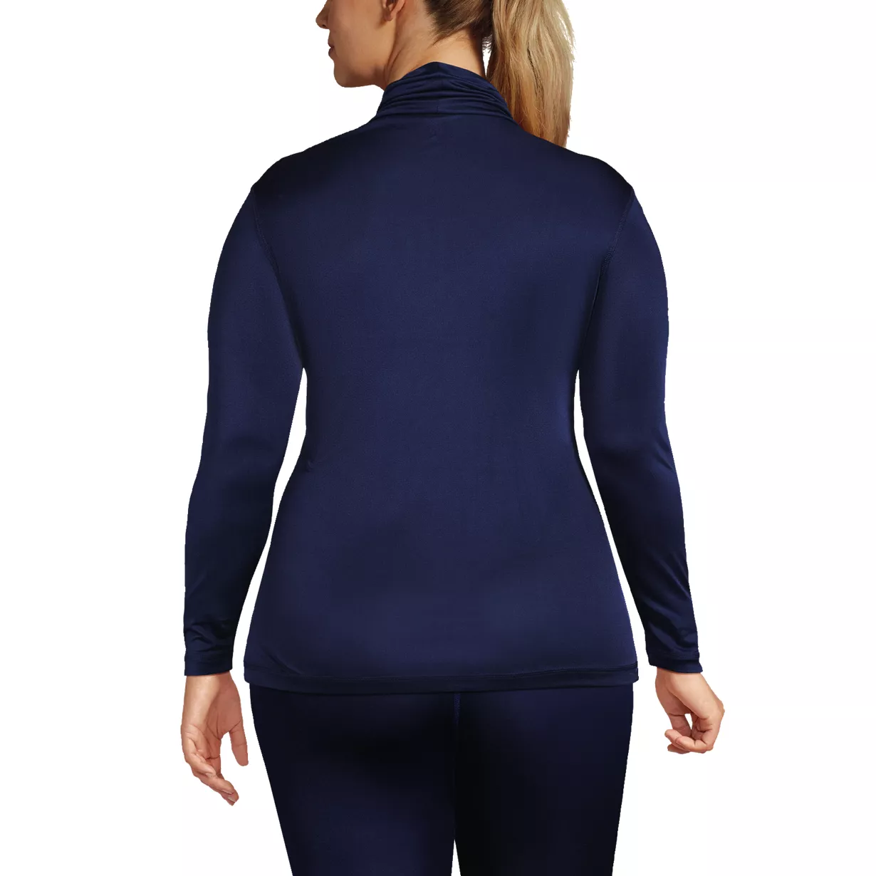 Women's Silk Interlock Turtleneck Long Underwear Top