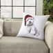 Mina Victory Holiday Dog Christmas Decorative Throw Pillow, alternative image