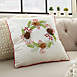 Mina Victory Holiday Ribbon Embroidered Pinecones Decorative Throw Pillow, alternative image