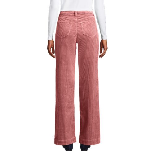 Women's High Rise Wide Leg Corduroy Pants, Back