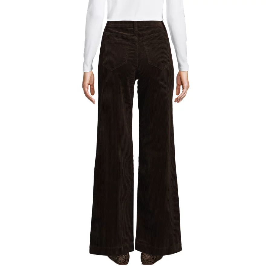 Women's High Rise Wide Leg Corduroy Pants