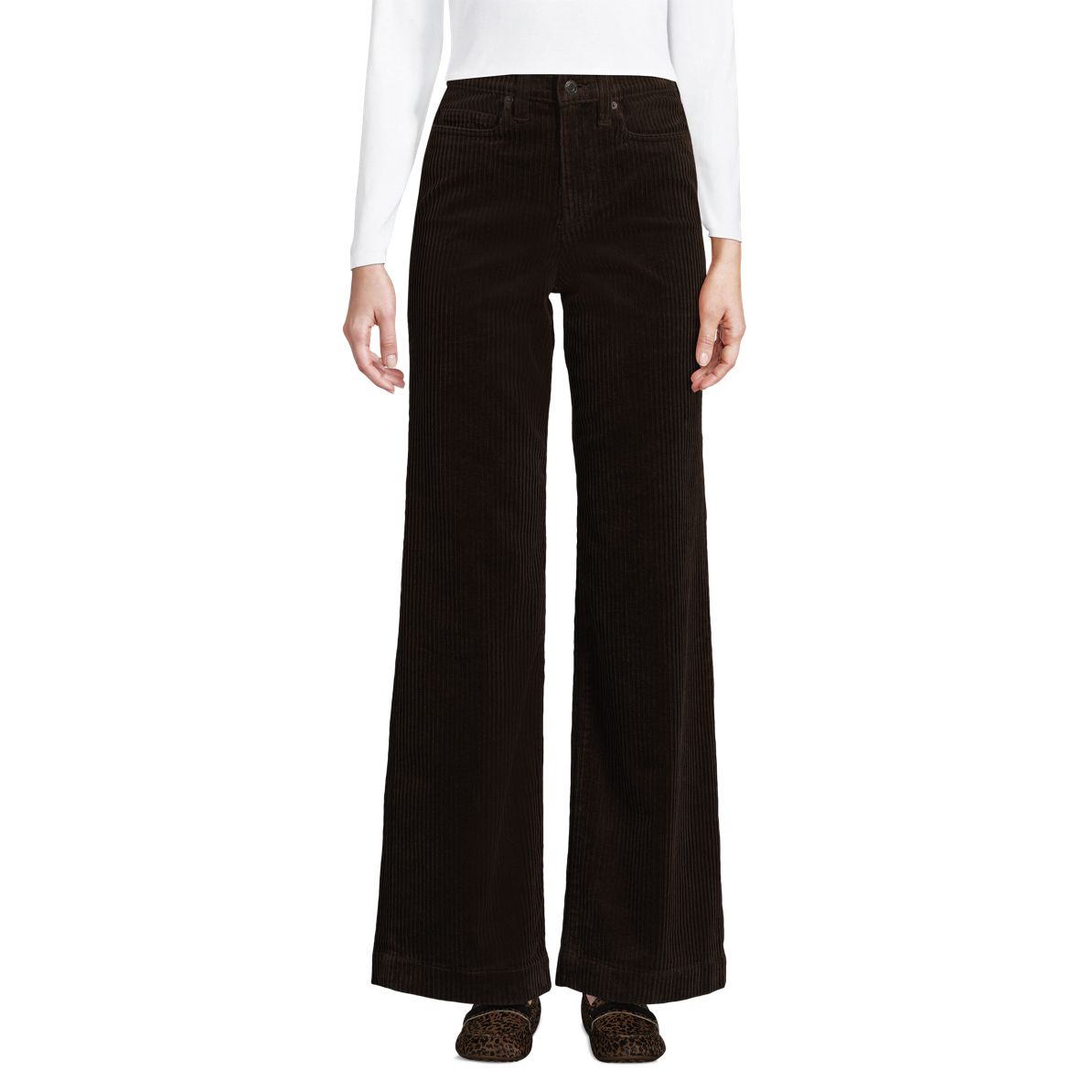 Women's High Rise Wide Leg Corduroy Pants