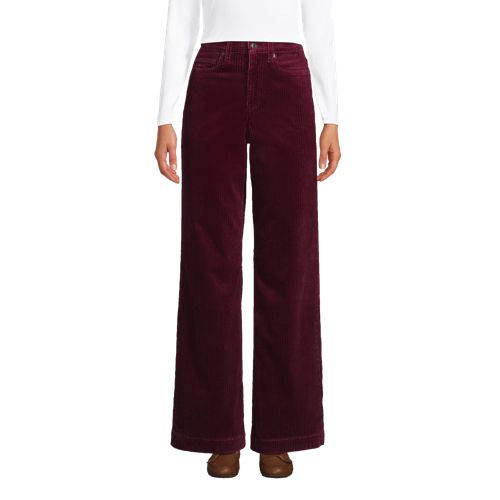 Women's High Rise Wide Leg Corduroy Pants, Front
