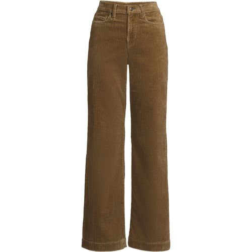  Lands' End Breitcord-hose High Waist Mit Weitem Bein, Damen, Größe:36 Regular, Braun, Elasthan/baumwoll-mischung, By Lands' End 