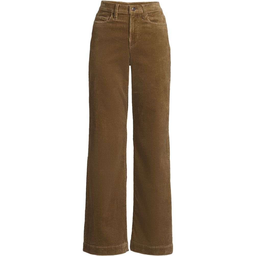 90s Lands End Mens 36x33 Distressed Wide Leg Corduroy Pants