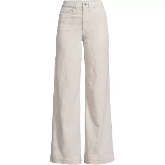 Women's Plus Size High Rise Wide Leg Corduroy Pants - primary