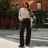 Women's High Rise Wide Leg Corduroy Pants, alternative image