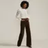 Women's High Rise Wide Leg Corduroy Pants, alternative image