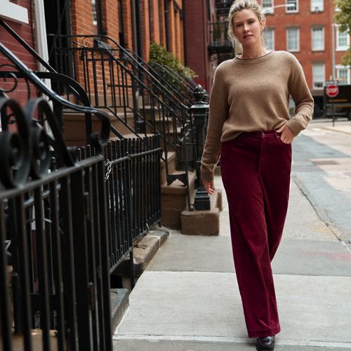 Women's High Rise Wide Leg Corduroy Pants, alternative image