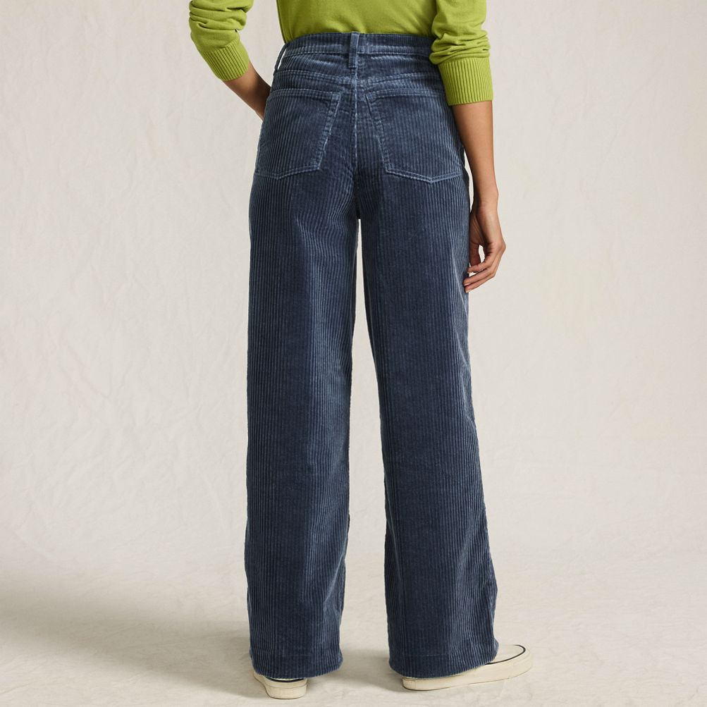 Women's High Rise Wide Leg Corduroy Pants | Lands' End