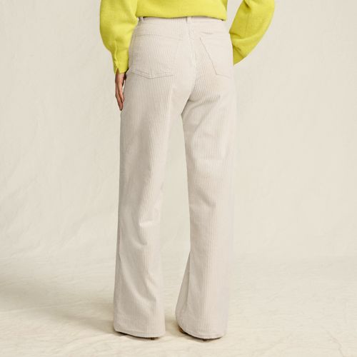  Lands' End Breitcord-hose High Waist Mit Weitem Bein, Damen, Größe:34 Petite, Weiß, Baumwoll-mischung, By Lands' End 