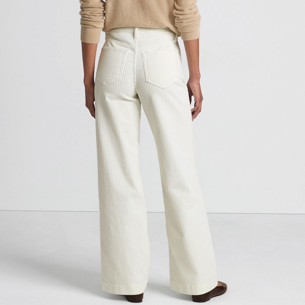 Women's High Rise Wide Leg Corduroy Pants | Lands' End