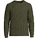 Men's Lambswool Cable Crewneck, Front