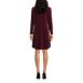 Women's Long Sleeve Velvet Turtleneck Dress, Back