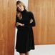 Women's Long Sleeve Velvet Turtleneck Dress, alternative image